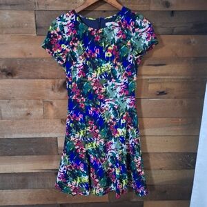 J.Crew Floral Print Flutter Short Short Sleeve Dress SZ 00
